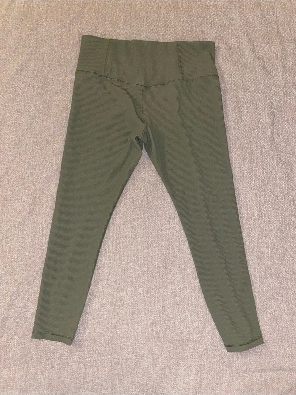 Athleta Elation Rib High-Rise 7/8 Tights Leggings - Eucalyptus Green - Size XL